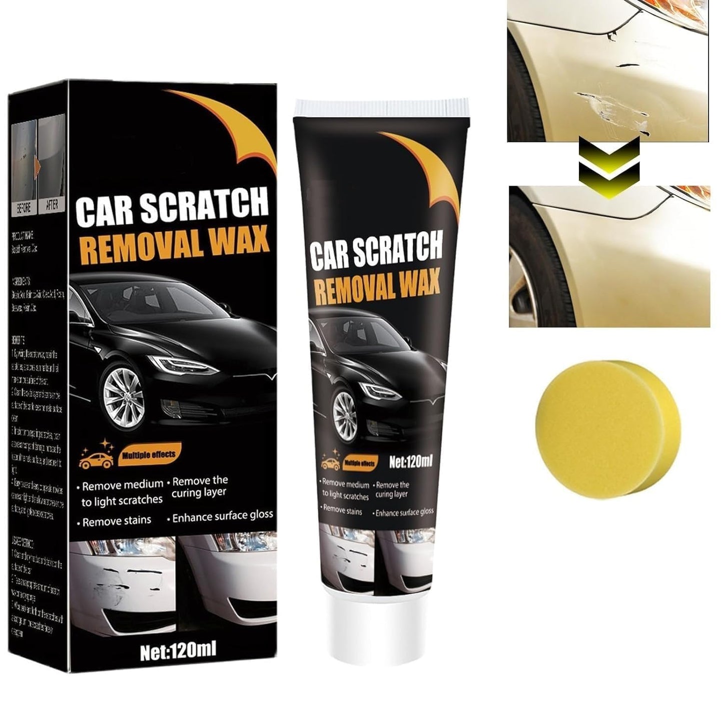 Car Scratch Removal Wax Pack of 2